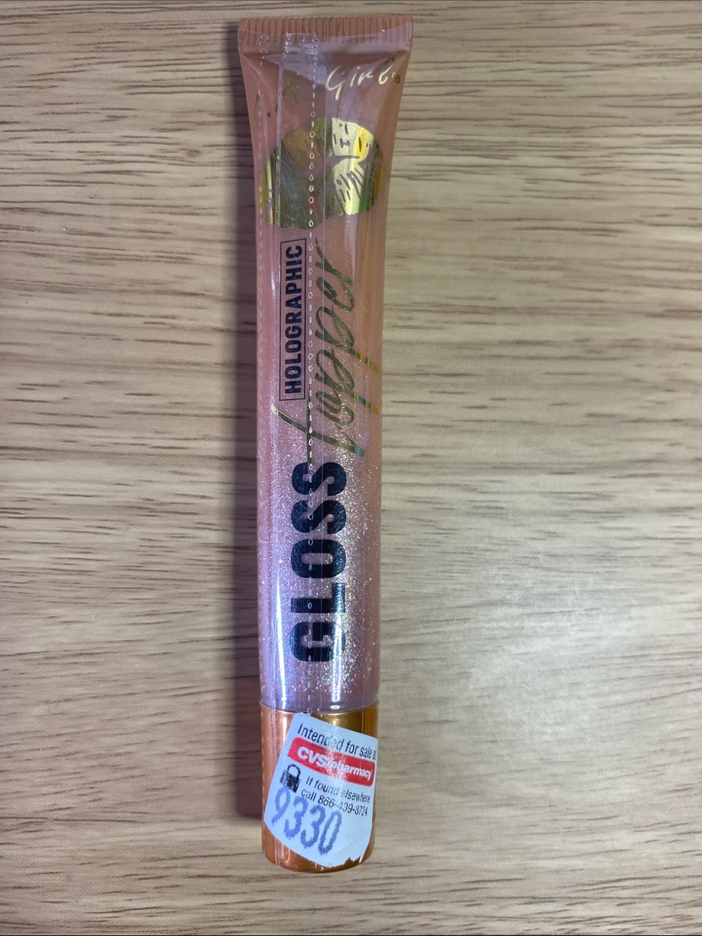LA Girl Holographic Lip Gloss - Shimmery Peach Pink